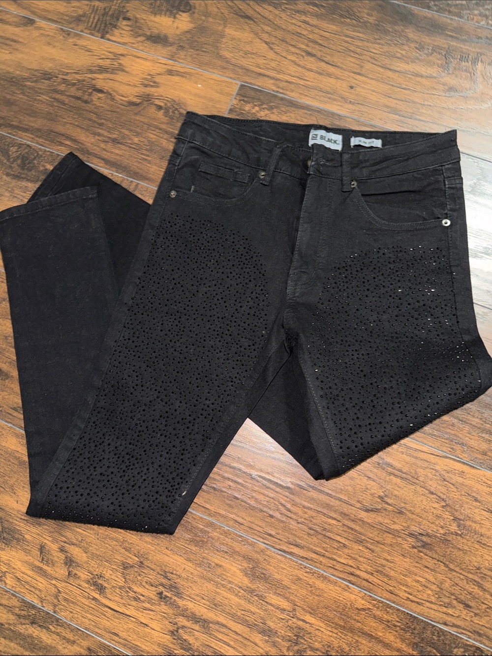 Black Embellished Men Jeans